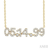 1/4 Ctw '05.14.99' Date Diamond Necklace in 10K Yellow Gold